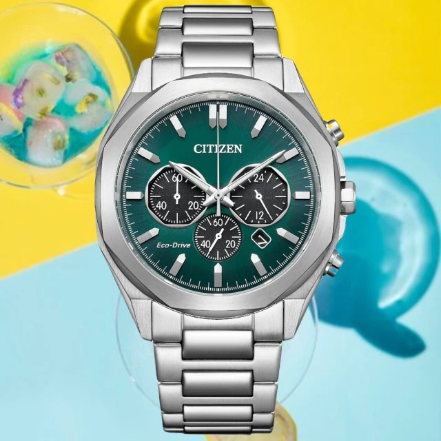 CITIZEN 星辰 時尚八角 光動能計時腕錶(CA4590-81X)
