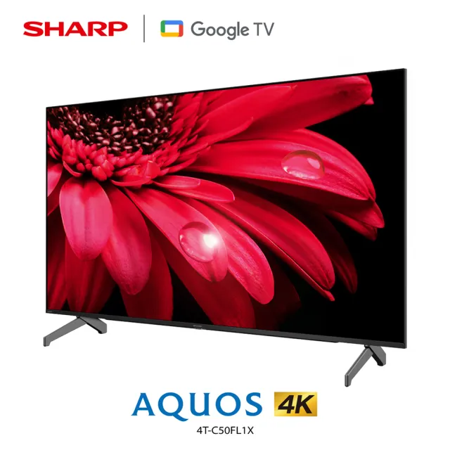 SHARP 夏普】50型AQUOS LED 4K Google TV聯網顯示器(4T-C50FL1X
