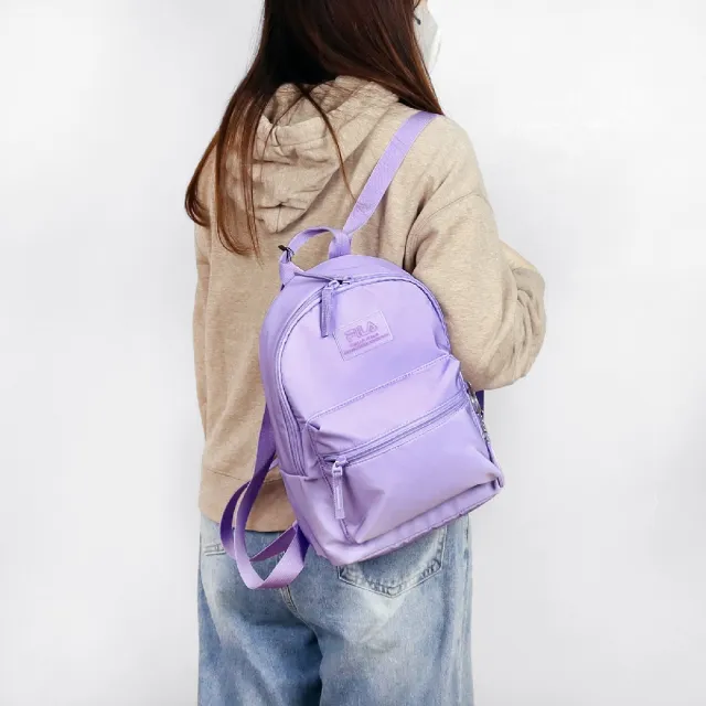 【FILA】後背包 Backpack 紫 多夾層 可手提 背包 書包 雙肩包 斐樂(BPY3000PL)