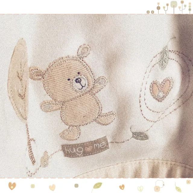【Natures Purest】天然純綿-棉絨雙面毛毯(抱抱熊)