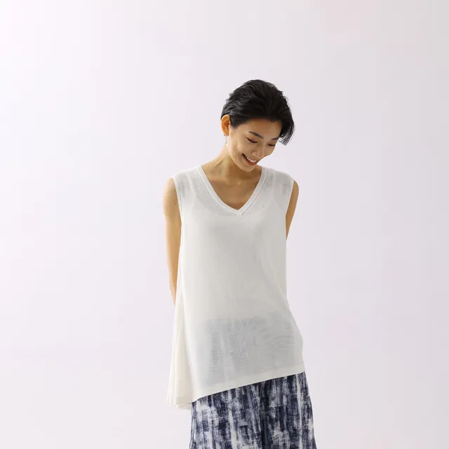 【giordano ladies】23SS_不對稱設計V領背心(02353036)