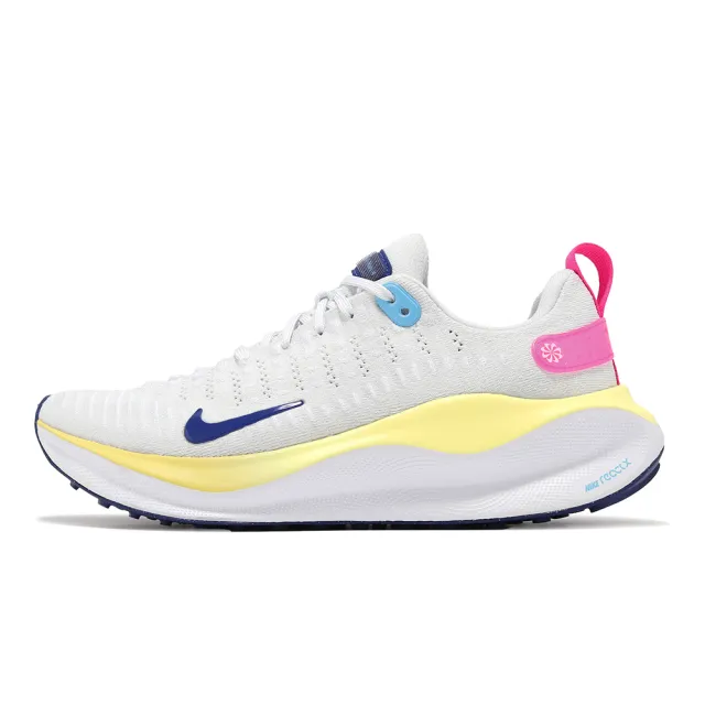 【NIKE 耐吉】慢跑鞋 Wmns Reactx Infinity Run 4 女鞋 白 藍 針織 緩震 運動鞋(DR2670-009)