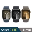 【Apple】Watch Series 9 41公釐不鏽鋼錶殼搭配運動型錶帶(LTE版)
