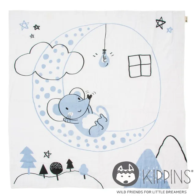 【Kippins】澳洲有機棉包巾(月亮小鼠)