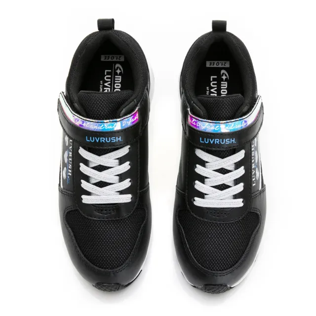 【MOONSTAR 月星】防水系列大童競速運動鞋(黑、紫)