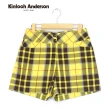 【Kinloch Anderson】俏麗黃格後綁結短褲 金安德森女裝(KA0562003)