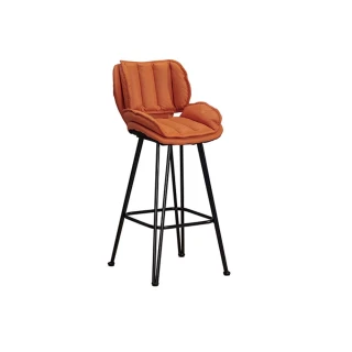 【海中天休閒傢俱廣場】M-33 摩登時尚 餐廳系列 906-14 雅約科技布吧台椅(橘色)