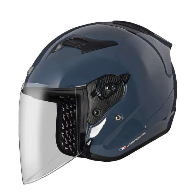 【ASTONE】速-DJR 素色 半罩式安全帽 加長型風鏡(珍珠白/深灰/水泥藍/平黑)