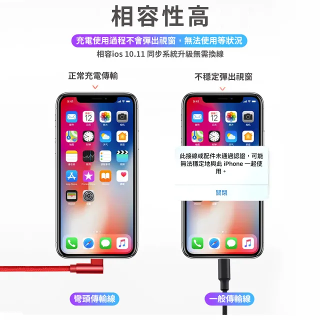 彎頭充電線 iphone充電線 傳輸線 數據線 蘋果Lightning 尼龍編織充電線