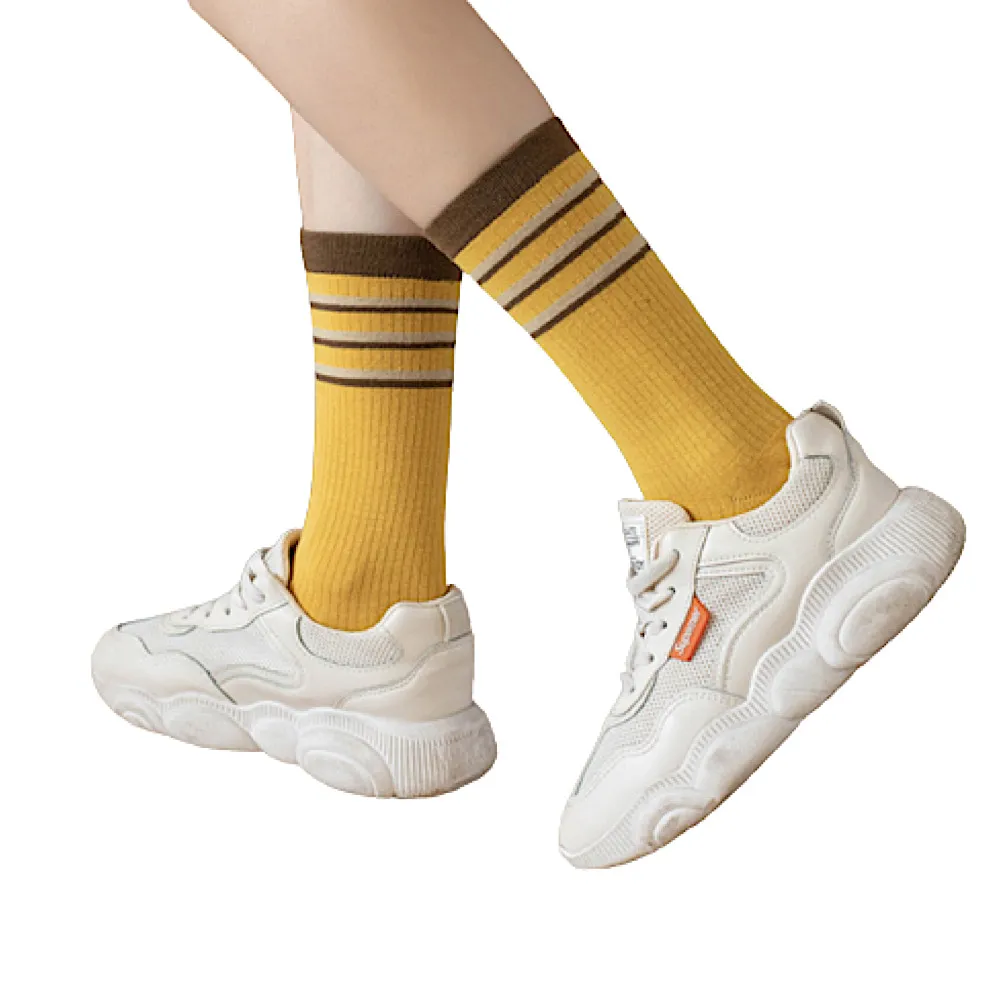 【89 zone】法式素面羊毛加厚保暖 女襪 堆堆襪 短筒襪 小腿襪 1 雙(薑黃/黑/白)