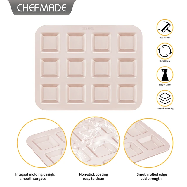 Chefmade學廚原廠正品 三種花型6連波堤甜甜圈模(WK