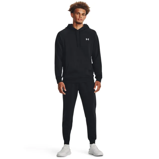 【UNDER ARMOUR】UA 男 Rival Fleece Jogger長褲_1379867-001(黑色)