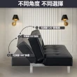 【E家工廠】沙發 單人沙發 雙人沙發 沙發床 懶人沙發 可調節沙發 客廳沙發(032-KC沙發（黑色）)