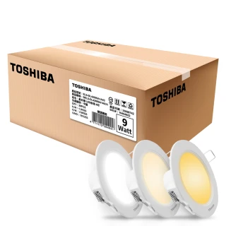 【TOSHIBA 東芝】星日耀 9W LED 崁燈 9.5CM嵌燈 20入(白光/自然光/黃光)