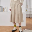 【gozo】天絲棉工裝風8分褲裙(兩色)