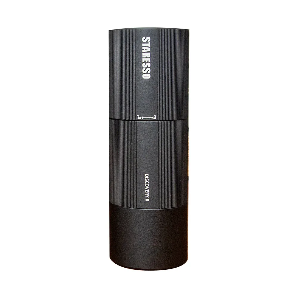 【Staresso】D6E Black 便攜充電咖啡磨豆機(全黑優化版/一鍵啟動/USB充電/不銹鋼錐刀/金屬機身/粗細可調)