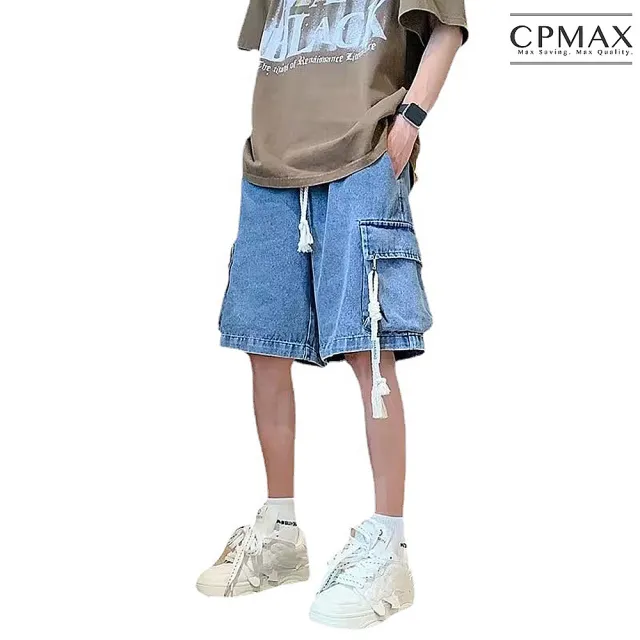 【CPMAX】美式復古五分工裝牛仔褲(薄款直筒牛仔短褲 工裝褲 直筒牛仔褲 J93)