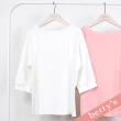 【betty’s 貝蒂思】貝蕾帽印花七分袖T-shirt(白色)
