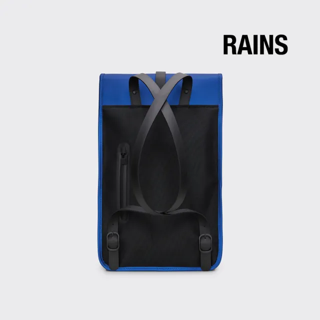 【RAINS官方直營】Backpack 經典防水雙肩背長型背包(Storm 風暴藍)