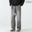 【CPMAX】美式潮流直筒水洗闊腿褲(寬鬆牛仔褲 漸變磨白 中腰直筒褲 休閒男牛仔褲 J87)