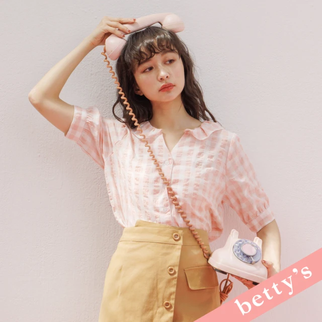 betty’s 貝蒂思 噴槍花朵字母印花寬版T-shirt(