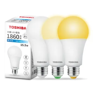 【TOSHIBA 東芝】光耀 15.5W LED燈泡 6入(白光/自然光/黃光)