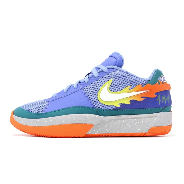 【NIKE 耐吉】籃球鞋 JA 1 SE GS 大童鞋 女鞋 藍 橘 Backyard BBQ 火焰 Morant(FN4398-400)