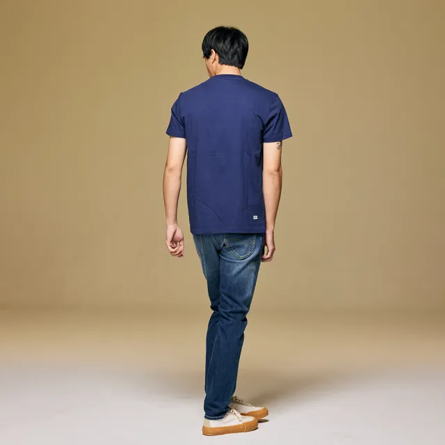 【Lee】男裝 短袖T恤 / 胸前鏤空 LOGO印花 共2色 標準版型(LB402019170 / LB402019179)