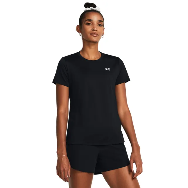 【UNDER ARMOUR】UA 女 Tech Solid 短袖T-Shirt_1384231-001(黑色)