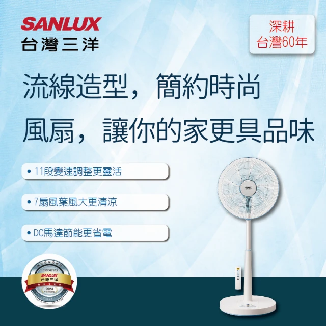 SANLUX台灣三洋 16吋DC遙控電風扇(EF-P16DH