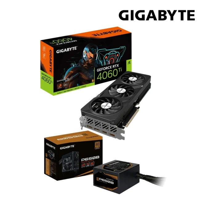 GIGABYTE 技嘉 650W UPS組★GeForce RTX4060TI GAMING OC 8G 顯示卡