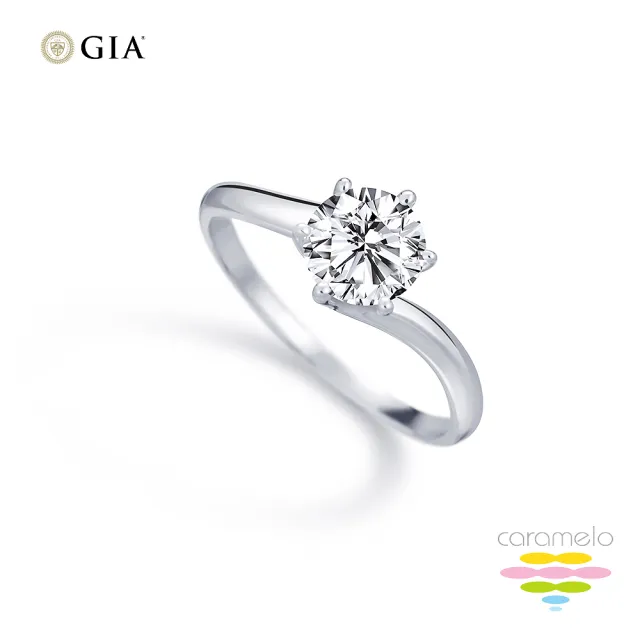 【彩糖鑽工坊】GIA 鑽石戒指 1克拉 鑽石 E/VS2 鑽戒(3EX+八心八箭車工 18K 六爪鑽戒)