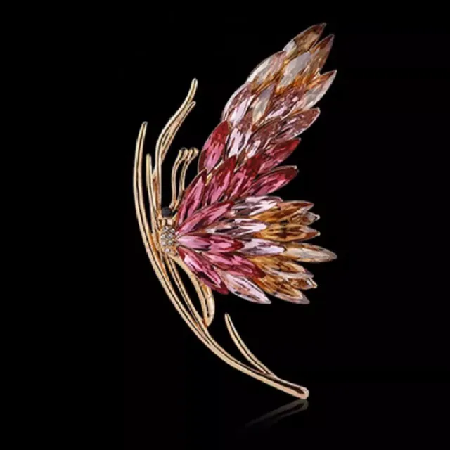【赫本珠寶】法國設計師奧地利水晶蝴蝶胸針
