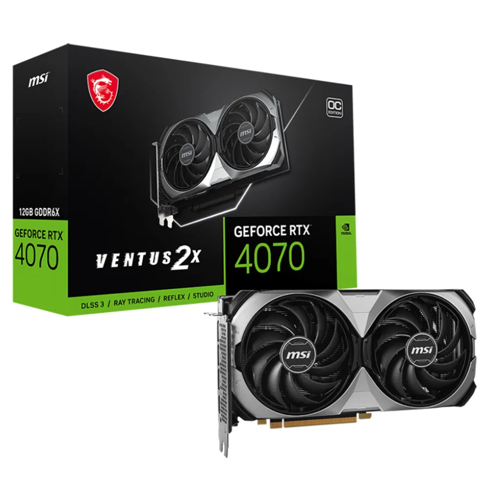 【MSI 微星】GeForce RTX 4070 VENTUS 2X E 12G OC 顯示卡