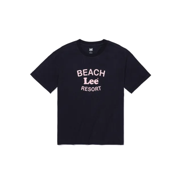 【Lee 官方旗艦】女裝 短袖T恤 / 夏日沙灘 共2色 男朋友版型(LB402041166 / LB402041K11)