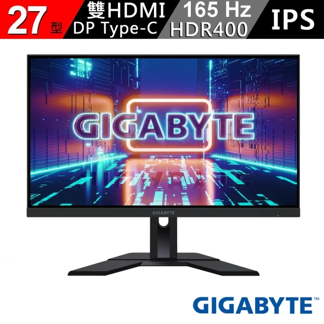 【GIGABYTE 技嘉】M27Q 27型 2K 165Hz 1ms HDR 電競螢幕(IPS/Type-C/HDMI/DP)