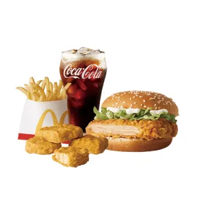 【麥當勞】勁辣鷄腿堡+中杯可口可樂+小份薯條+四塊麥克鷄塊(好禮即享券)