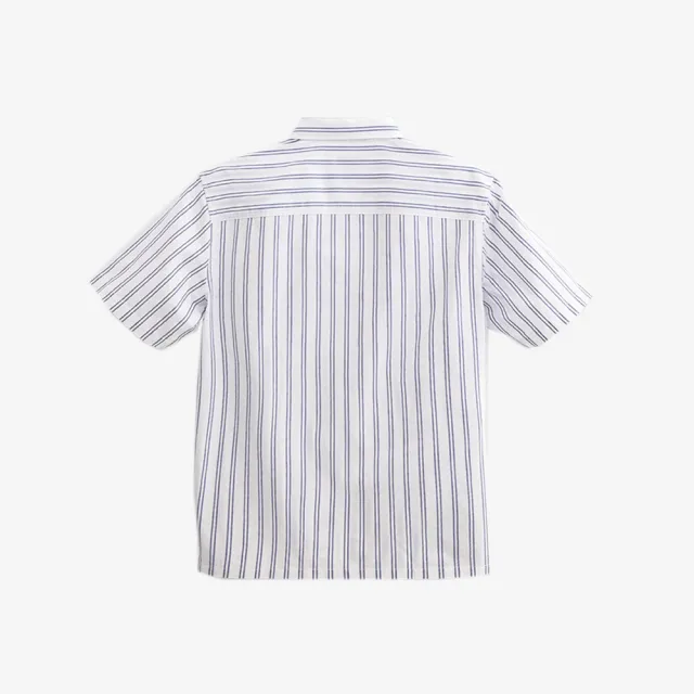 【Arnold Palmer 雨傘】男裝-高質感直條紋短袖襯衫(白色)