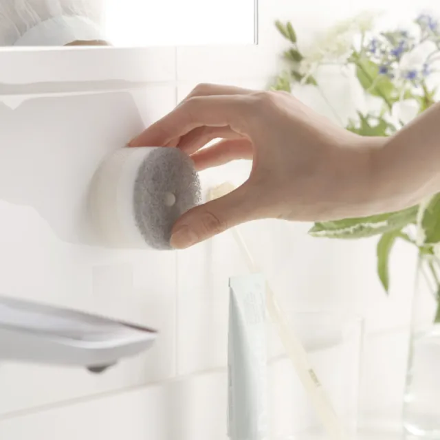【MARNA】衛浴/洗手台清潔海綿含吸盤x4入(原廠總代理)