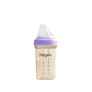 【hegen】金色奇蹟PPSU多功能方圓型寬口奶瓶 240ml - 漾紫(單入)