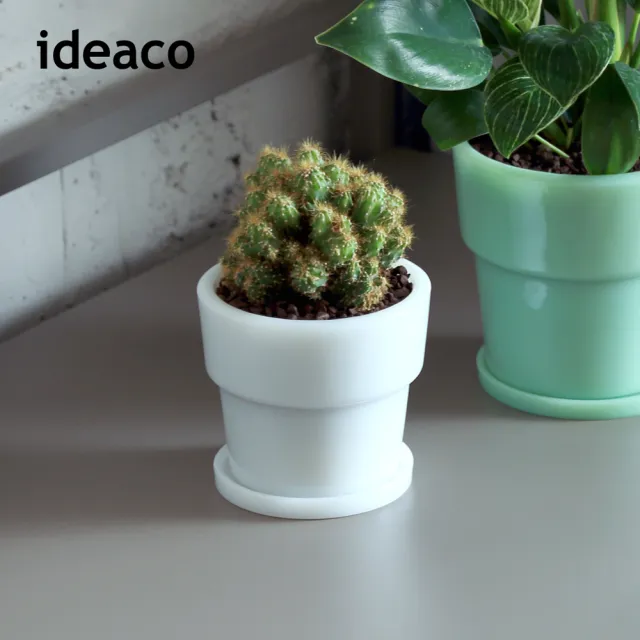 【IDEACO】日本ideaco 復古風奶玉植栽盆器-直徑9cm-小-多色可選(牛奶玻璃/玻璃盆栽/玻璃器皿)