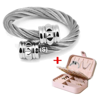 【CHARRIOL 夏利豪】Cable Rings鋼索戒指 Celtic銀立體菱格飾頭S款-加雙重贈品 C6(02-101-1268-0-S)