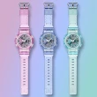 【CASIO 卡西歐】G-SHOCK WOMEN 科幻虛擬 雙顯腕錶 母親節 禮物(GMA-S110VW-2A)