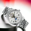 【CONSTANT 康斯登】Classics 百年經典系列心跳 月相 腕錶  機械錶 男錶 手錶  銀白(FC-335MC4P6B2)