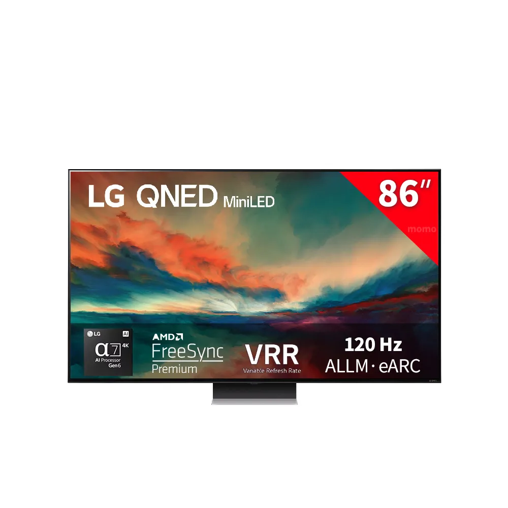 【LG 樂金】86型 4K 120Hz NanoCell奈米控色 Mini LED AI語音聯網液晶顯示器(86QNED86SRA)