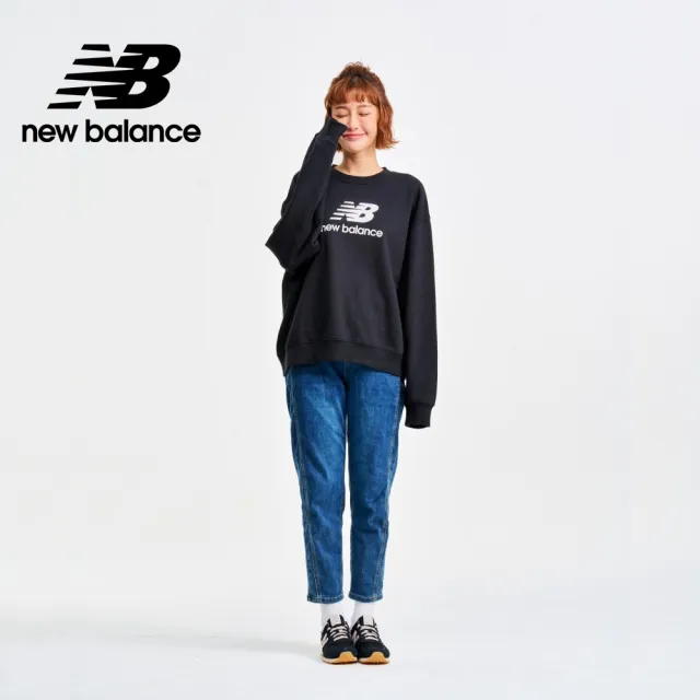 【NEW BALANCE】NB 大學T衛衣長袖上衣_女性_黑色_WT41503BK(美版 版型偏大)