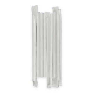 【CLEAN 克林】『台灣製』營業用環保紙吸管 8mmX21cm 平口紙包 200支/包(單支包裝 無塑膠淋膜 店家內用)