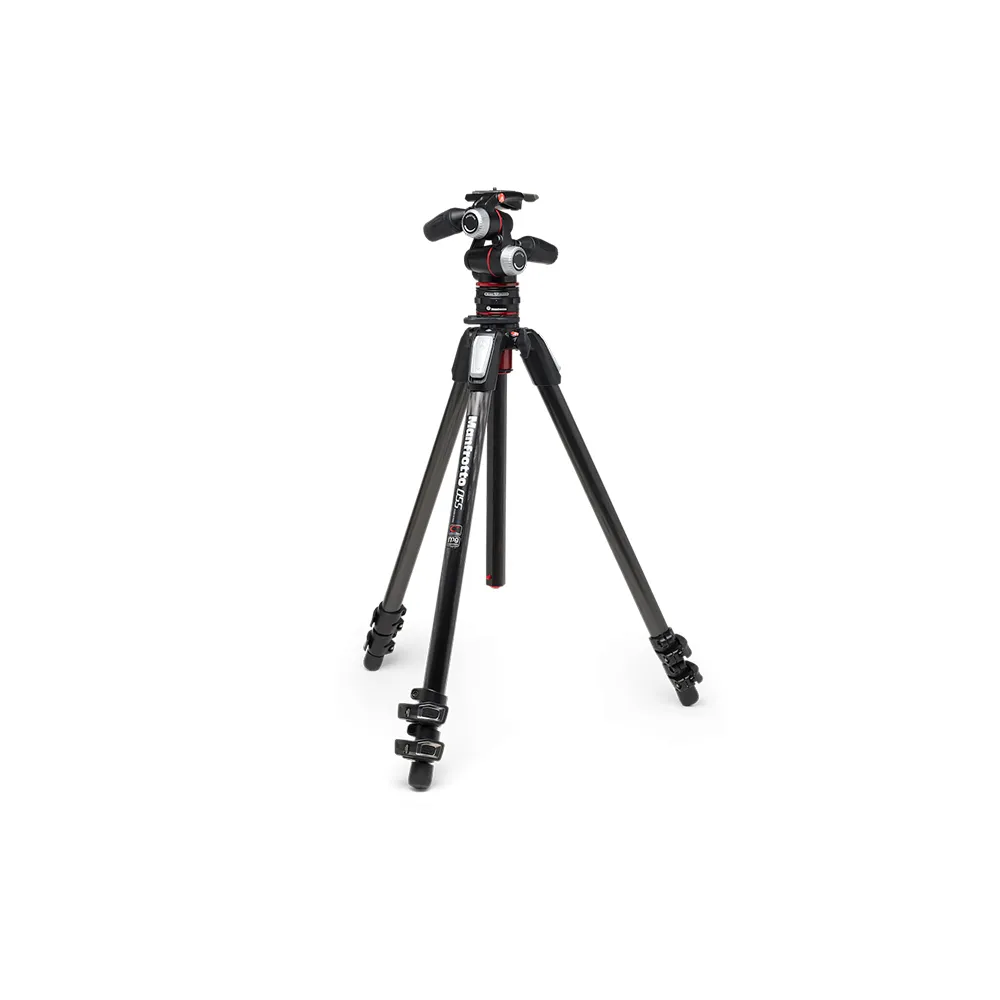 【Manfrotto 曼富圖】全新055碳纖維三節腳架套組 含三向雲台及靈動快拆系統 MK055CXPRO33WQR(公司貨)