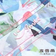 【MYVEGA 麥雪爾】純棉不對稱水彩畫襯衫上衣-淺藍(2024春夏新品)