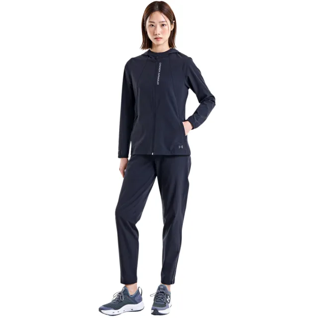 【UNDER ARMOUR】UA 女  OutRun the Storm 連帽外套_1377043-002(黑色)